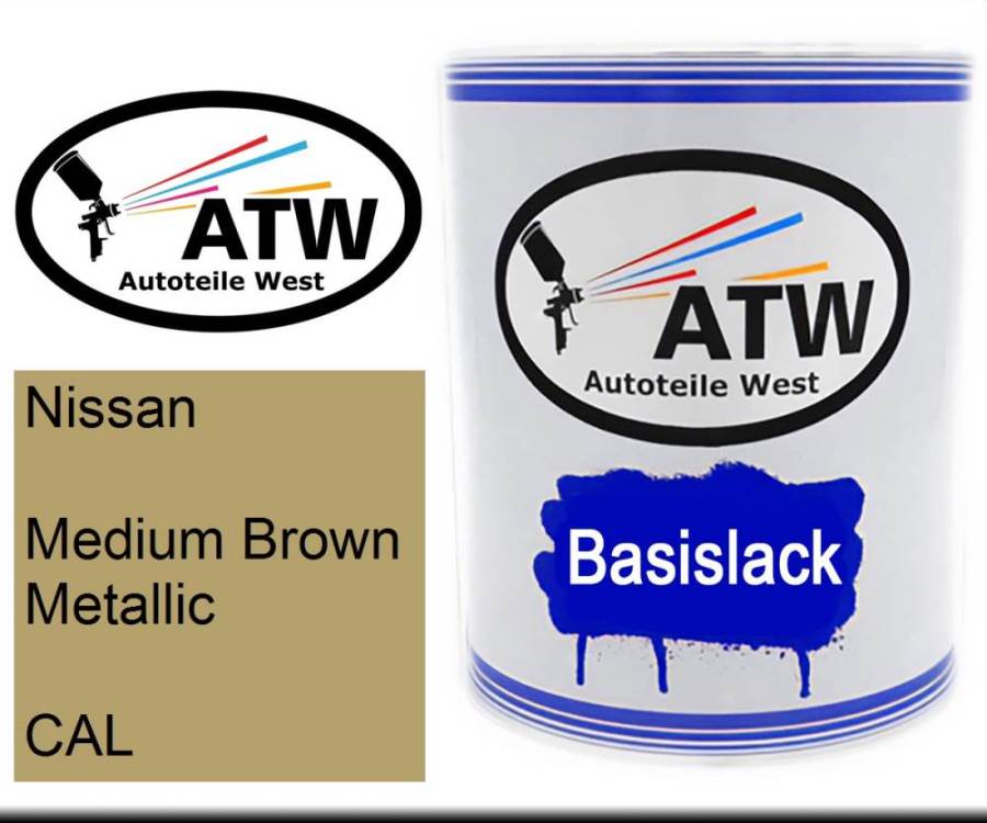 Nissan, Medium Brown Metallic, CAL: 1L Lackdose, von ATW Autoteile West.